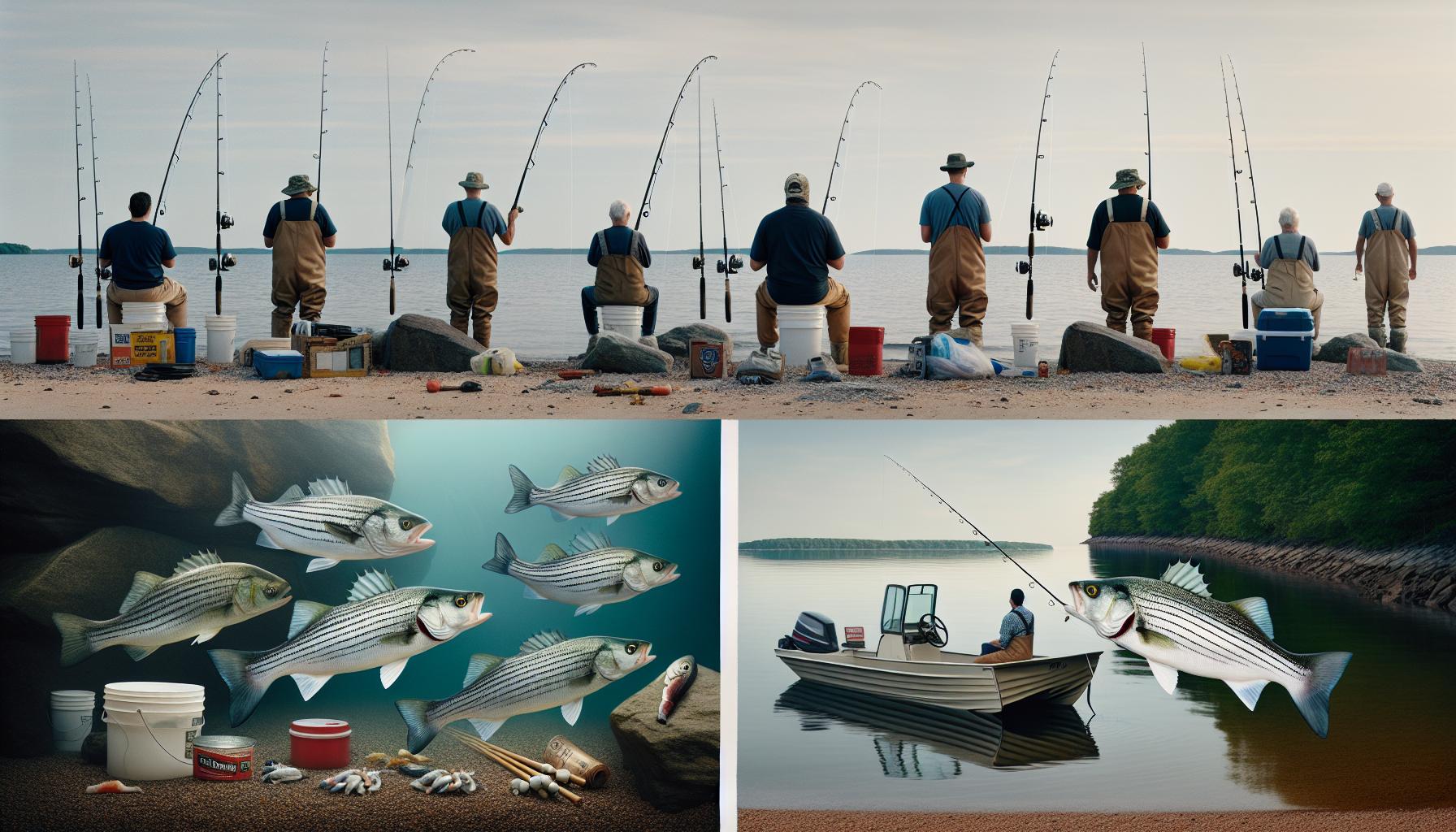 Tips for Catching Striped Bass from Shore vs. Boat